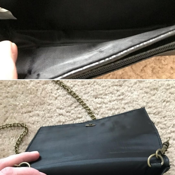 Mossimo Faux Leather Crossbody Purse w/ Metallic Silver/Gold Studs Details - Picture 6 of 8